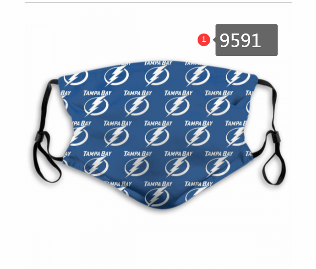 New 2020 NHL Tampa Bay Lightning #3 Dust mask with filter->nhl dust mask->Sports Accessory